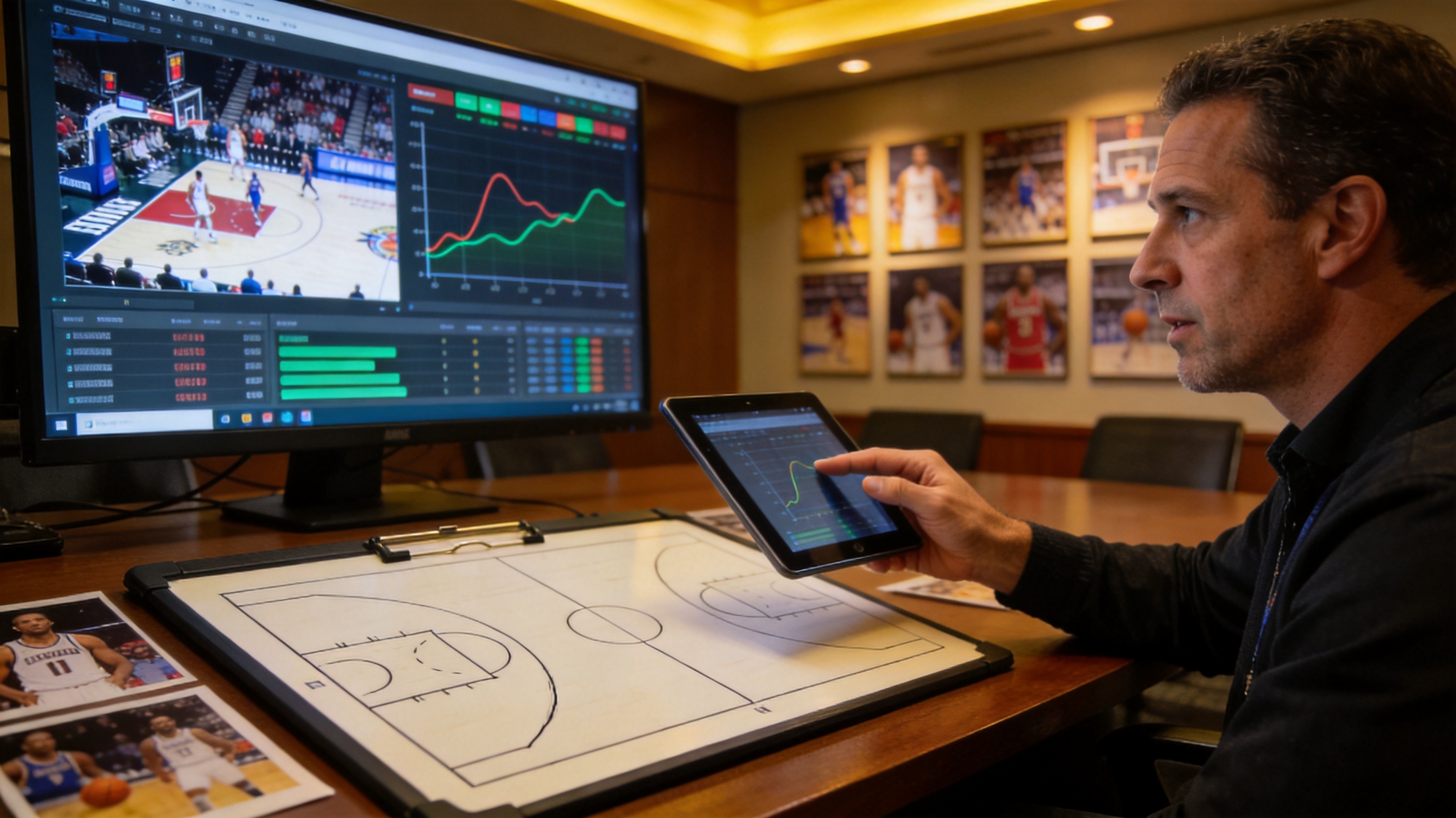 v66体育篮球分析师讲解NBA季后赛关键场次的数据分析